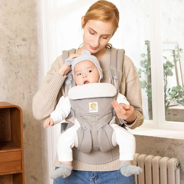 Egobaby Breeze Canguru ergonômico na frente e nas costas Baby Carrier, Sling infantil, envoltório de mochila, suspensórios recém-nascidos, 0-36 meses