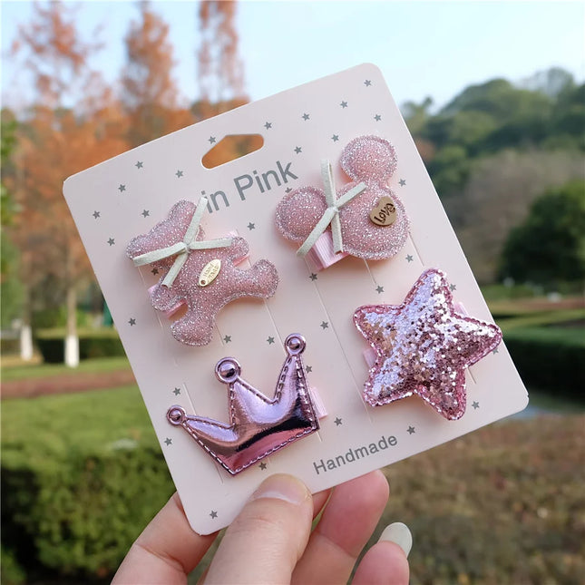 Kit Presilhas Infantis – Laços, Coroa e Animais Fofos para Meninas 🎀👑