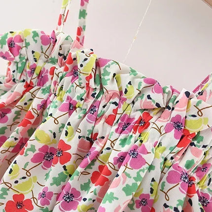 Blusa de Alça e Short Floral Infantil