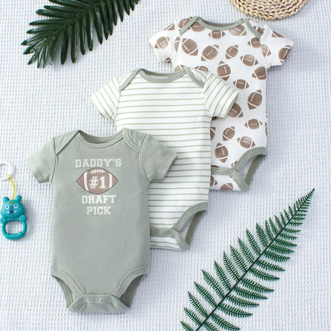 Conjunto de 3 Body Bebê Verão - Dinossauro e Listras