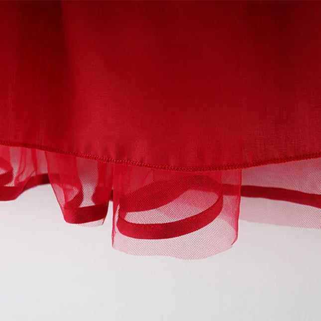 Vestido de princesa manga voadora infantil, roupa de verão feminina, novo estilo, fio de nuvem infantil, vestido de bebê