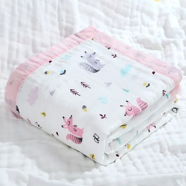 4 camadas de banho do bebê towl respirável gaze swaddle envoltório cobertor do bebê 100% algodão infantil crianças envoltório unicórnio kawaii cobertor