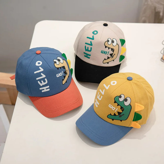 Boné Infantil  com Dinossauro – Ajustável e Proteção Solar 🦖🧢
