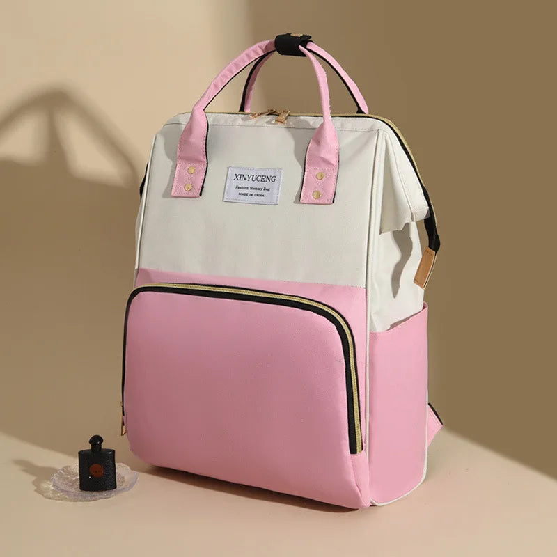 Bolsa de maternidade multifuncional, leve e conveniente, mochila de fraldas, grande capacidade, bolsa de cuidados com o bebê, armazenamento de suprimentos para bebês