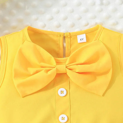 Shorts jeans pérola e bow top feminino, roupa de criança, conjunto de roupas infantis, criança, 2-7 anos, verão