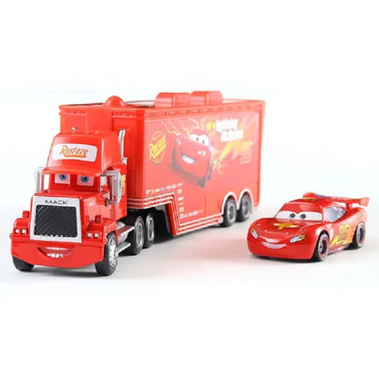 Disney Pixar Cars and Trucks Toy Set para Crianças, O Rei Cruz, Relâmpago McQueen, Mike, Tio 1:43, Modelo fundido, Presente