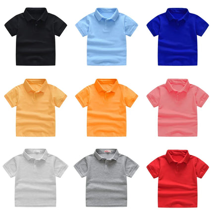 Camiseta de manga curta infantil monocromática de 10 cores, roupas de algodão, tops para meninos e meninas, bebê, crianças, alta qualidade, verão de 2 a 9 anos
