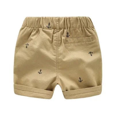 Shorts infantis de algodão, roupa de bebê, shorts de praia para meninos, capris de lazer, calça infantil, verão, 2 a 9 anos, KF553