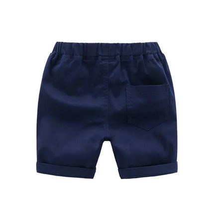 Calça média de algodão infantil, shorts de bebê, moda casual infantil, calças de praia fofas, 2-7 anos, verão, 2023