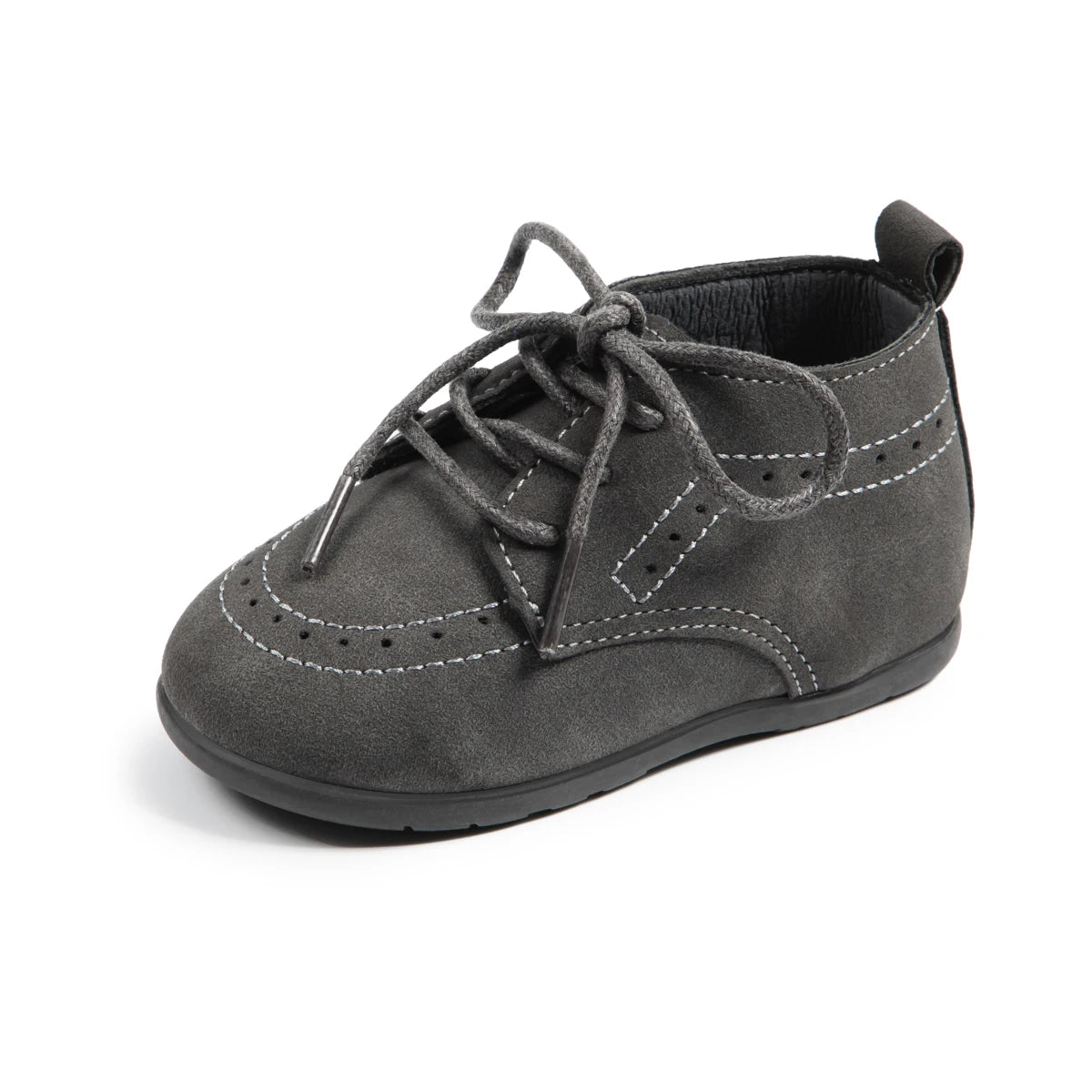 KIDSUN-Sapatos clássicos de couro PU para bebês meninos e meninas, sapatos de primeiro caminhante, sola de borracha macia, antiderrapante, recém-nascido, berço infantil