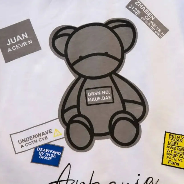Conjuntos de roupas de algodão manga curta para bebês, versão coreana, roupas de verão, crianças pequenas, moda