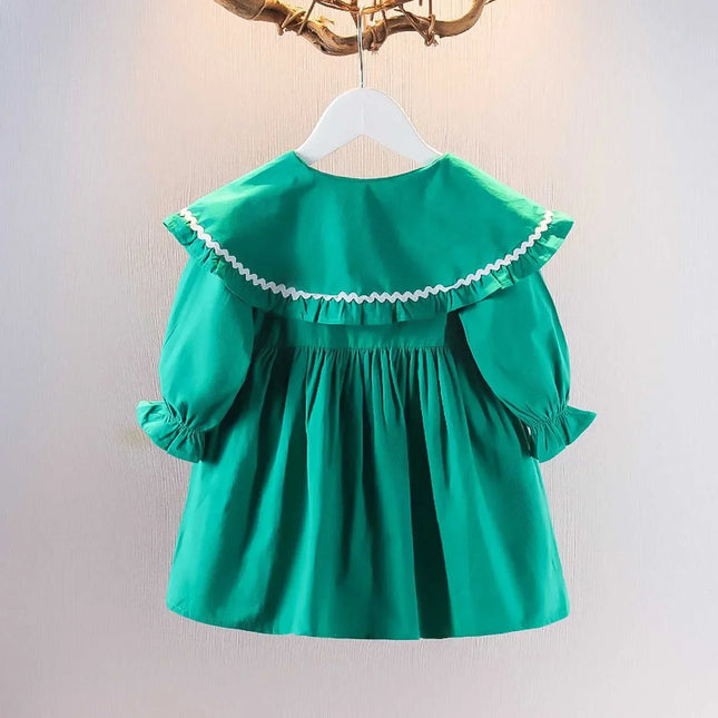 Vestido de princesa manga bolha infantil, vestido de aniversário, vestido de fada estudante, menina, estrangeiro, 1 2 3 4 anos, primavera e outono, 2024