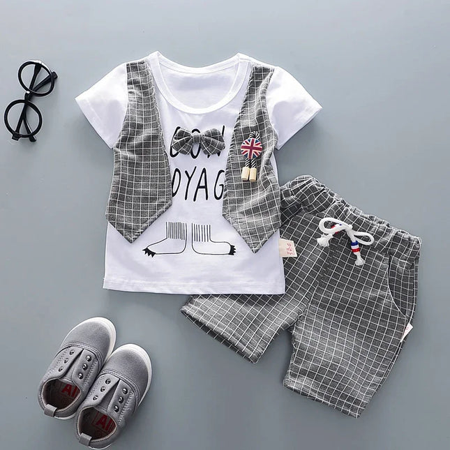 Novo verão roupas da menina do bebê crianças meninos moda camiseta shorts 2 pçs/set criança traje casual infantil roupas crianças agasalhos