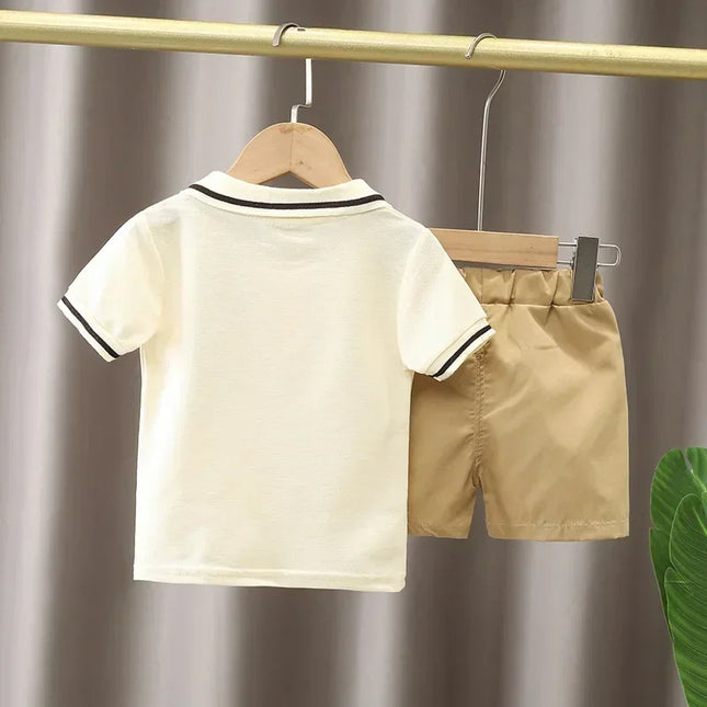 Crianças roupas mãe crianças conjuntos de crianças meninos camiseta shorts verão algodão manga curta moda suit2pcs