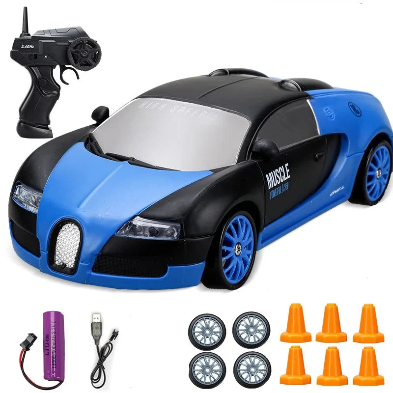 Alta Velocidade Drift RC Car Toy para Crianças, Controle Remoto 4WD, Modelo AE86, Veículo GTR, Carros de Corrida RC, Presentes de Natal, 2.4G