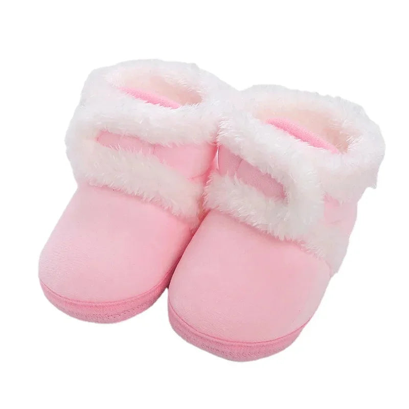 Bebê recém-nascido meninas meninos botas macias sólida pompom botas de neve infantil da criança recém-nascido sapatos de aquecimento nova moda sapatos confortáveis