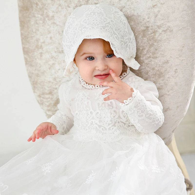 Vestido de princesa elegante das meninas, Vestidos Infantis, Traje de Batismo, Aniversário, Casamento, Vestido de Formatura, Novo