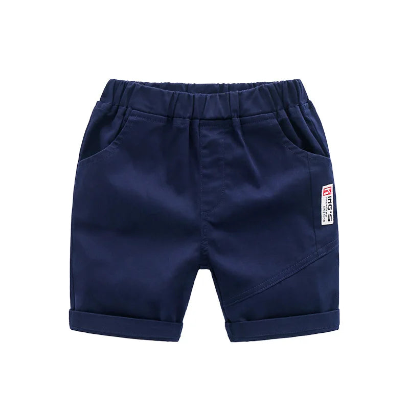 Calça média de algodão infantil, shorts de bebê, moda casual infantil, calças de praia fofas, 2-7 anos, verão, 2023