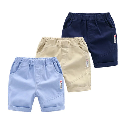 Calça média de algodão infantil, shorts de bebê, moda casual infantil, calças de praia fofas, 2-7 anos, verão, 2023