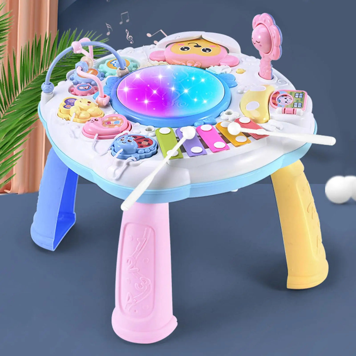 Mesa Central de Atividades Musicais para Crianças, Brinquedos para Meninos e Meninas, Presente de Aniversário, 1 Conjunto