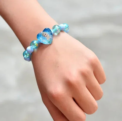 Nova disney kawaii frisado pulseira elsa anna congelado princesa anime jóias bonito espumante grânulo pulseira meninas crianças presentes de aniversário