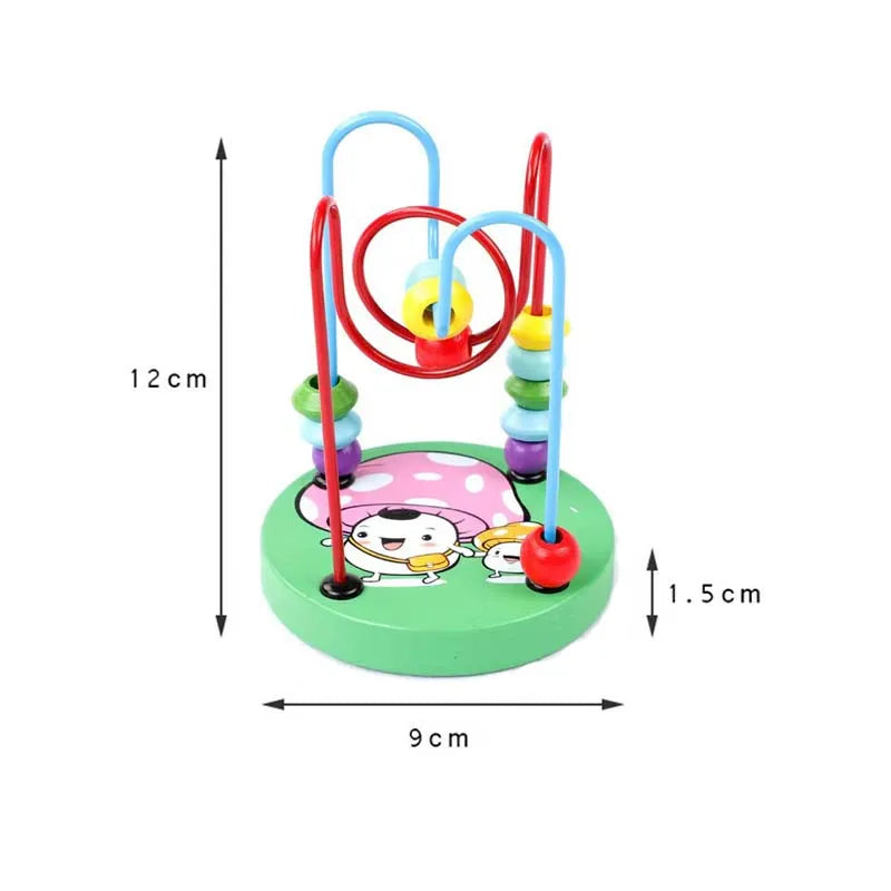 Montessori Educational Math Toy para crianças, brinquedos de madeira, círculos grânulo, labirinto de arame para crianças, quebra-cabeças de madeira