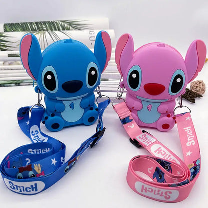 Disney-Lilo e Bolsa de Ombro Stitch para Crianças, Bolsa Silicone, Figura Anime dos Desenhos Animados, Acessórios Fashions, Bolsa Feminina, Presente