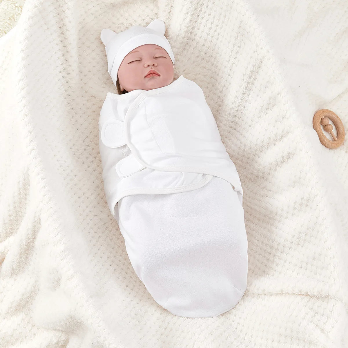 Bebê anti-choque swaddle algodão impresso envoltório primavera/verão envoltório do bebê de duas peças cobertor anti-chute