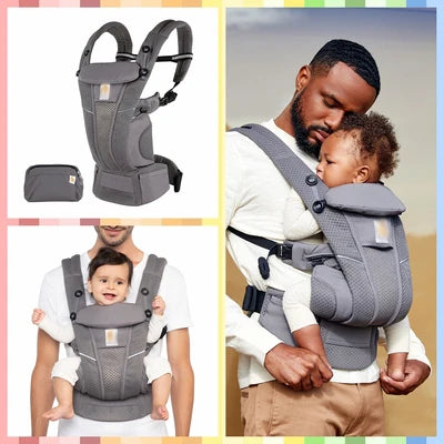 Egobaby Breeze Canguru ergonômico na frente e nas costas Baby Carrier, Sling infantil, envoltório de mochila, suspensórios recém-nascidos, 0-36 meses