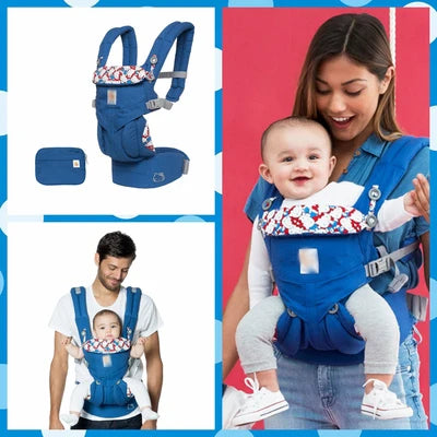 Egobaby Breeze Canguru ergonômico na frente e nas costas Baby Carrier, Sling infantil, envoltório de mochila, suspensórios recém-nascidos, 0-36 meses