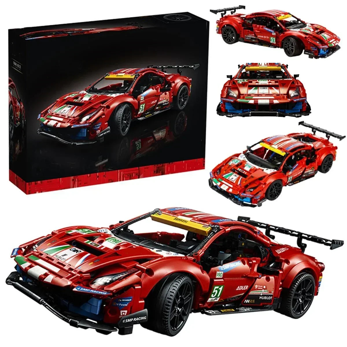 488 tijolos gte 42125 série técnica 1648 pçs supercar blocos de construção esportes carro corrida veículo modelo montagem criança adulto brinquedo presente