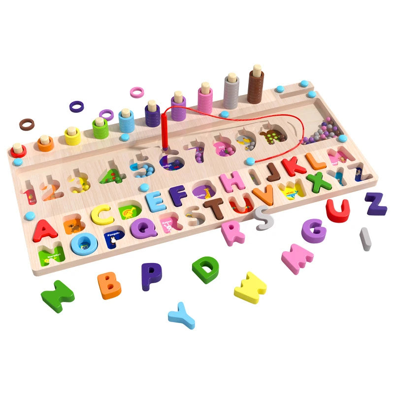 Montessori brinquedos de madeira pré-escolar crianças deleite quebra-cabeças jogos brinquedos cedo cores educacionais números forma correspondência brinquedos presentes