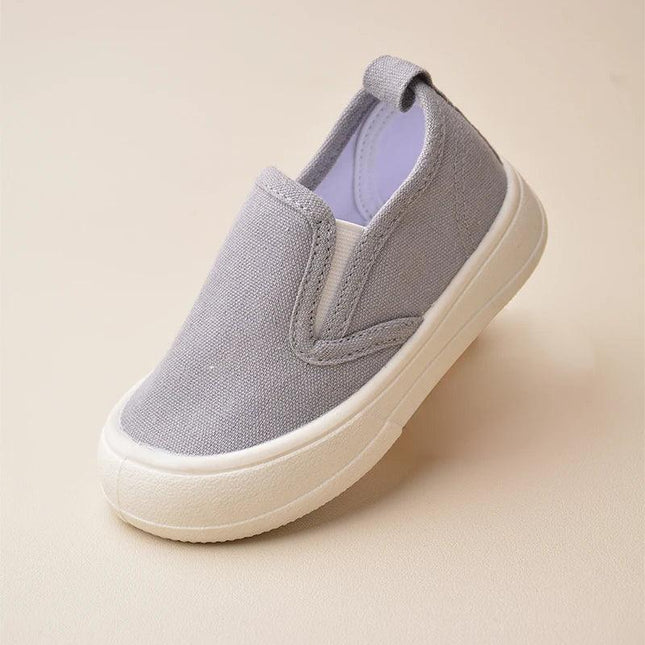 Tênis de lona plana para crianças, sapatos confortáveis ao ar livre, antiderrapante, respirável, macio, para caminhar, boa qualidade, ek9s61