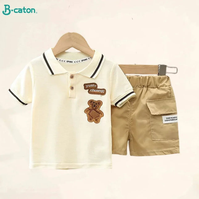 Crianças roupas mãe crianças conjuntos de crianças meninos camiseta shorts verão algodão manga curta moda suit2pcs