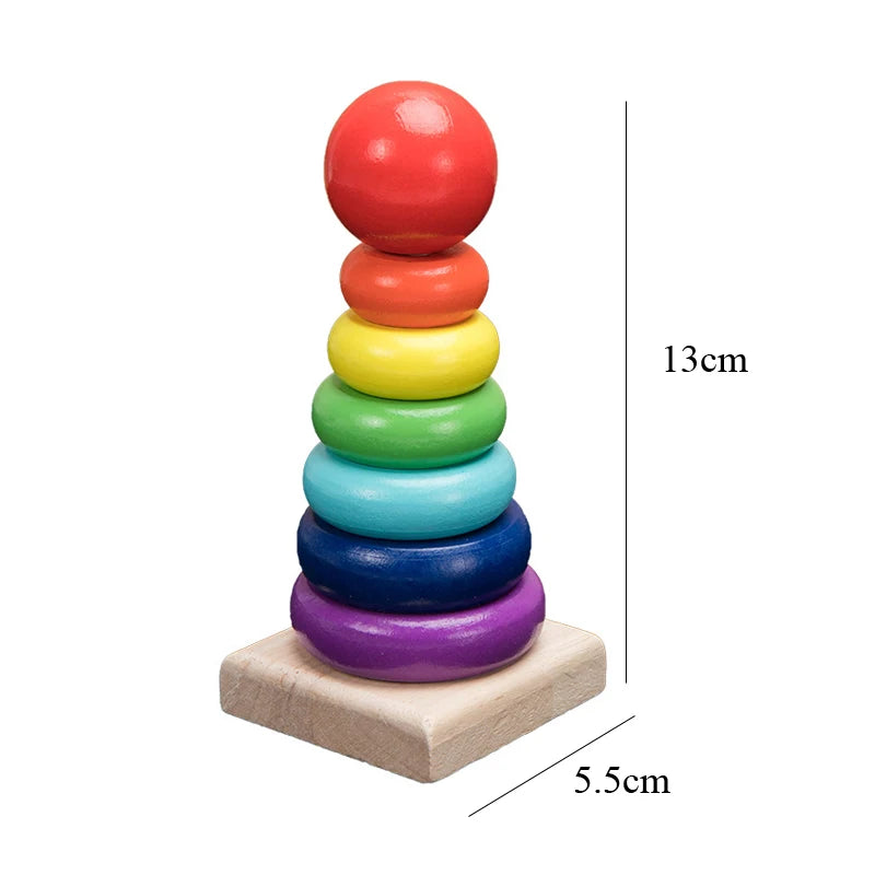 Montessori brinquedos de madeira para crianças, blocos coloridos Macaron, aprendendo brinquedo, música do bebê chocalhos, gráfico, quente
