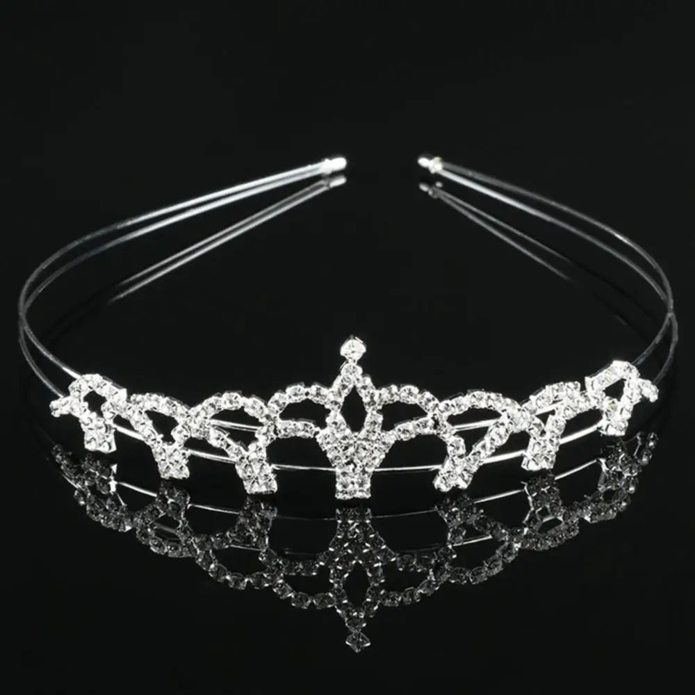 Princesa Crystal Tiaras e coroas para meninas, jóias para cabelo, bandana para crianças, amor nupcial Prom Crown, acessórios para festa de casamento