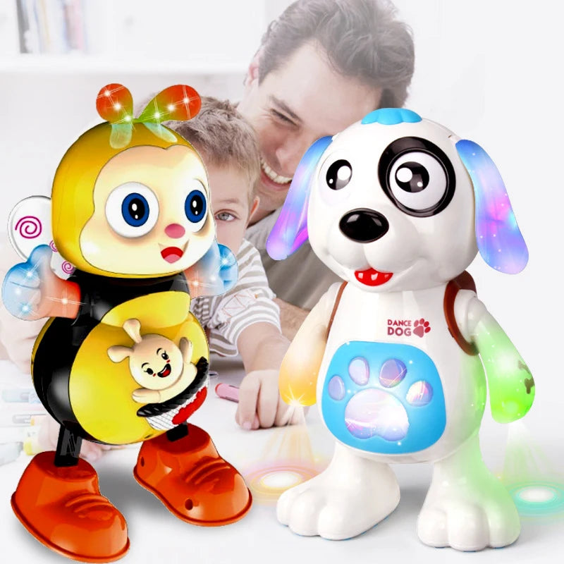 Brinquedo eletrônico para crianças, brinquedo leve para caminhar, presente para bebês de 3-4-5-6 anos, para meninos e meninas