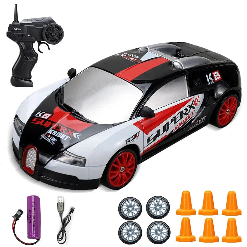 Alta Velocidade Drift RC Car Toy para Crianças, Controle Remoto 4WD, Modelo AE86, Veículo GTR, Carros de Corrida RC, Presentes de Natal, 2.4G