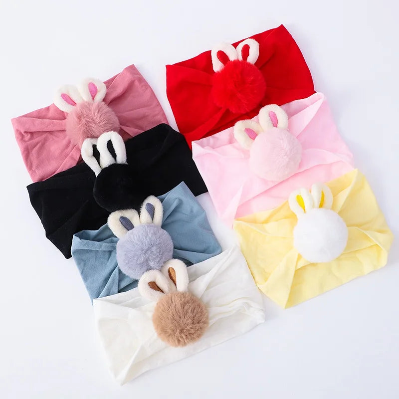 Conjunto de meias e bandana para o bebê, conjunto de 2 peças, bola de pelúcia bonito, para recém-nascido, para crianças