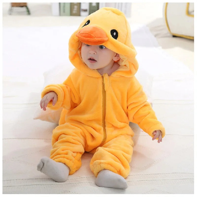 Macacão de bebê ponto macacões crianças cosplay inverno flanela uma peça com capuz jumpers geral menina cresce menino crescimentos roupa bebe