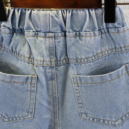 Shorts jeans para meninos, calças finas para bebê, calças de verão, elegantes, soltas, nova tendência