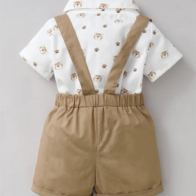 Conjunto Infantil Camiseta + Shorts com Gravata