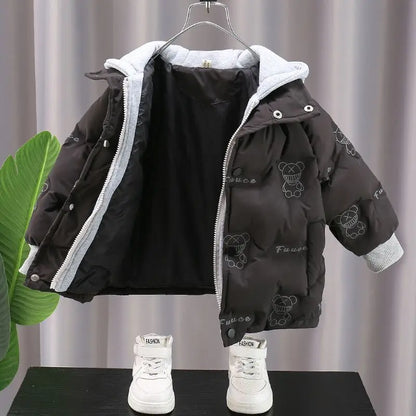 Casaco de algodão Windbreak, Roupa infantil, Casacos, Elegante, Grosso, Veludo, Quente, Presente de Natal, Inverno, 2023