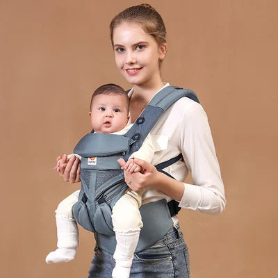 Egobaby Breeze Canguru ergonômico na frente e nas costas Baby Carrier, Sling infantil, envoltório de mochila, suspensórios recém-nascidos, 0-36 meses