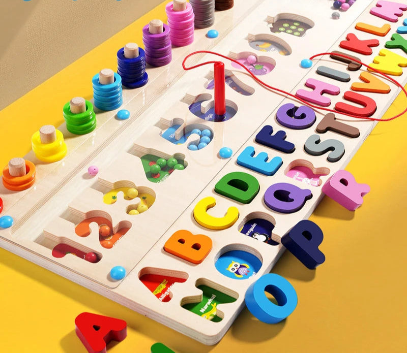 Montessori brinquedos de madeira pré-escolar crianças deleite quebra-cabeças jogos brinquedos cedo cores educacionais números forma correspondência brinquedos presentes