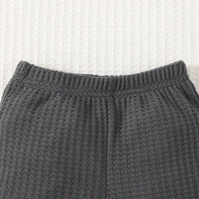 Top sem mangas e shorts para bebê menino, conjunto de roupas de cor sólida, roupas esportivas diárias, roupas legais para criança, 1 a 3 anos, 2 peças, verão