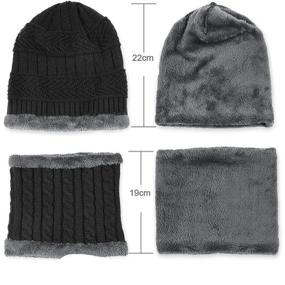 Conjunto de chapéu e cachecol de malha quente infantil, boné macio, gorro, infantil, meninos, meninas, crianças, outono, inverno, 5-14 anos