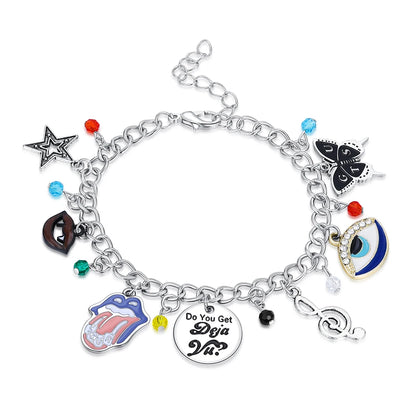 Olivia-Sour Charm Bracelet para Mulheres, Álbum de Música Jóias, Muitos Pingentes Corrente, Pulseira para Fãs, Colecionáveis Presentes