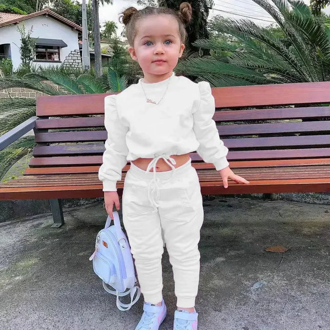 Tops e conjuntos de calças de manga comprida para meninas, roupa infantil, roupas de menina, 1-8 anos, moda, primavera, outono, 2023