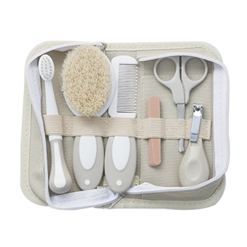 Kit de cuidados do bebê de 6 peças, inalador nasal, aparador de unhas, escova, arquivo, pente, tesoura, limpeza diária e acessórios de cuidados para o bab